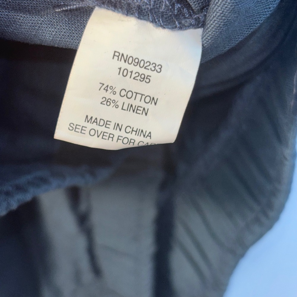 NWT PacSun Womens Large Blue Cotton Linen Blend Casual Wide Leg Pants - Picture 6 of 9